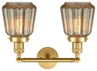 Chatham 2 Light Bath Vanity Light, Satin Gold, Mercury