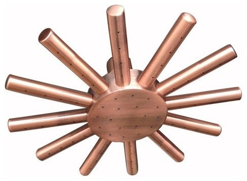 Antique Red Copper Rainfall Showerhead