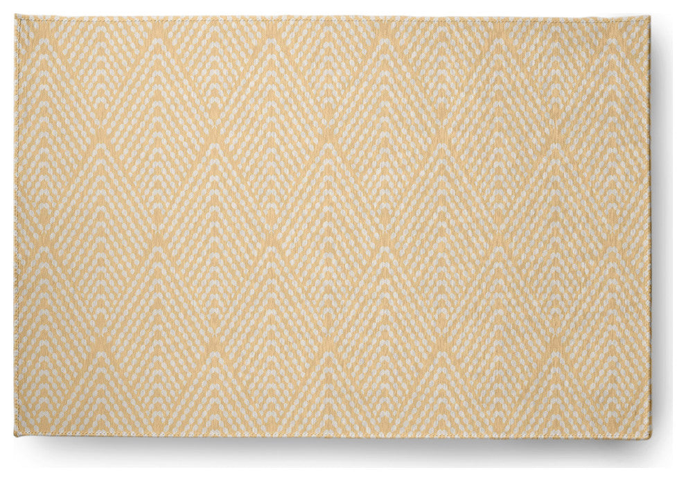 Lifeflor Diamond Spring Chenille Rug, Corn Yellow, 4'x6'