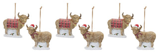 Highland Cow Ornament, 6-Piece Set
