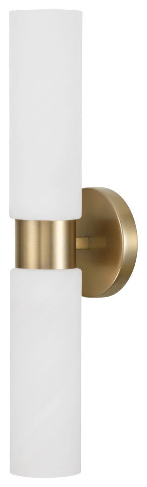Alyssa 2-Light Wall Sconce, Aged Brass