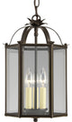 3-Light Foyer Antique Bronze White Alabaster Glass