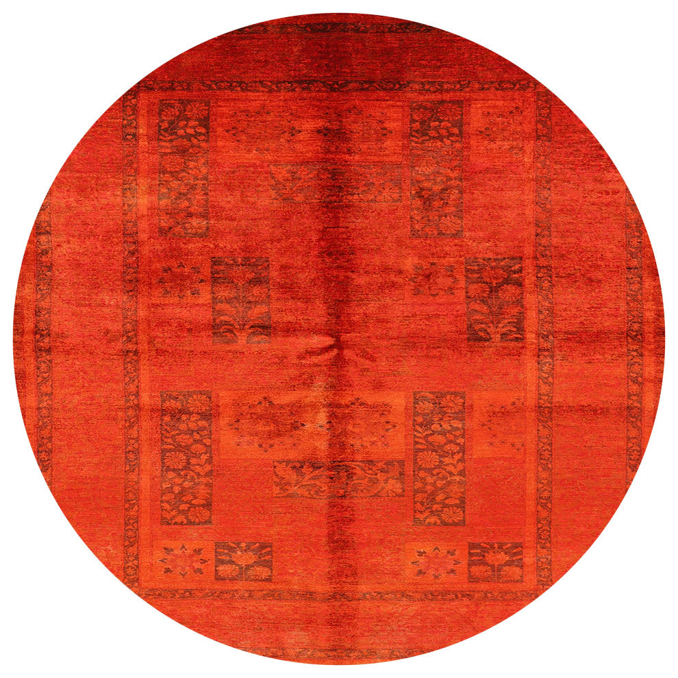 Ahgly Company Indoor Round Mid-Century Modern Area Rugs, 3' Round