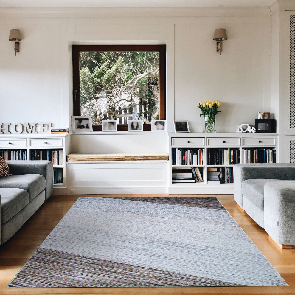 Couristan Prairie Windswept Bark-Grey Area Rug, 2' X 3'7"