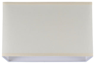 36002 Rectangle Hardback Spider Lamp Shade, Off-White,, 8"+16"x(8+16"x10"