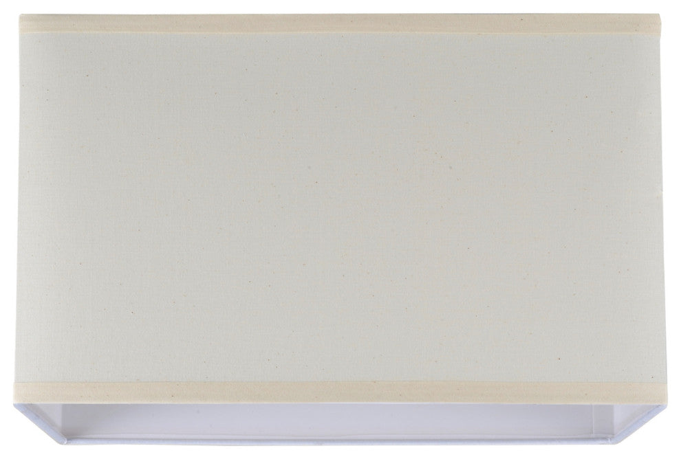 36002 Rectangle Hardback Spider Lamp Shade, Off-White,, 8"+16"x(8+16"x10"