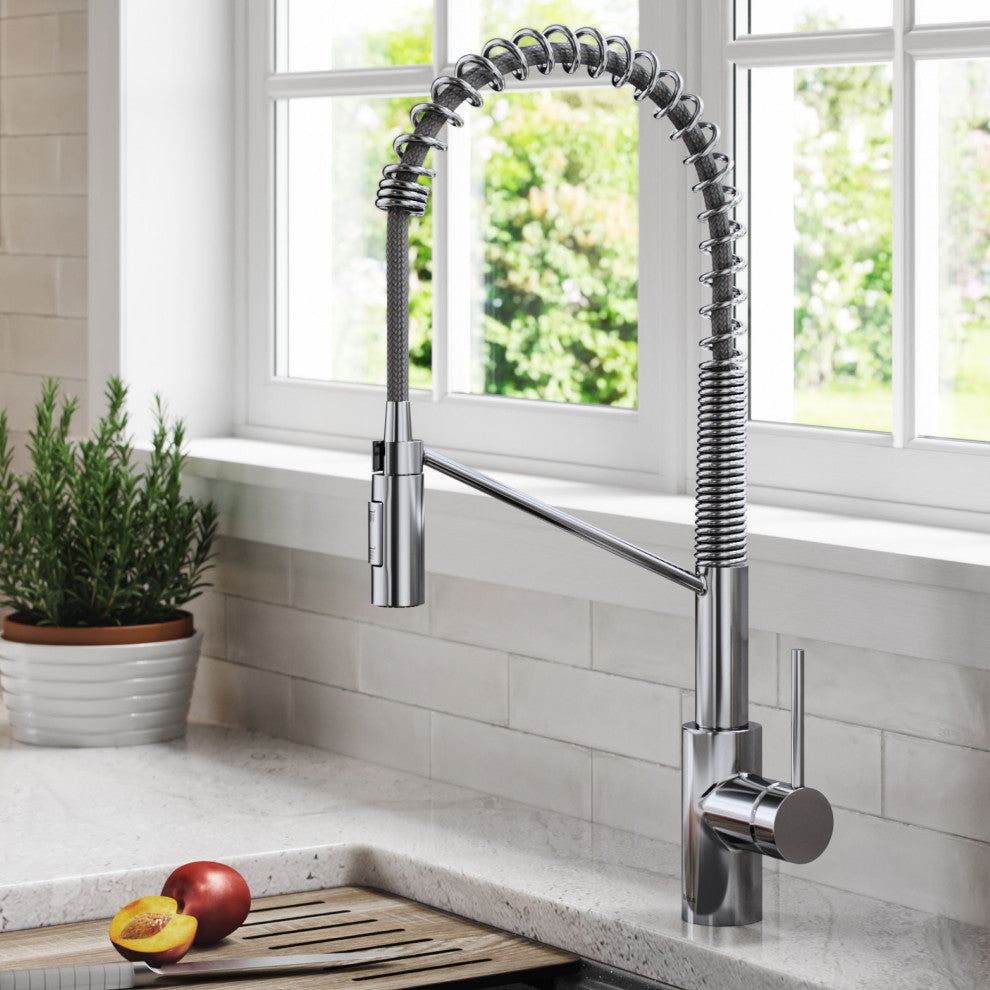 Kraus KPF-2631CH Oletto Single Handle Pull Down Commercial Kitchen Faucet Chrom
