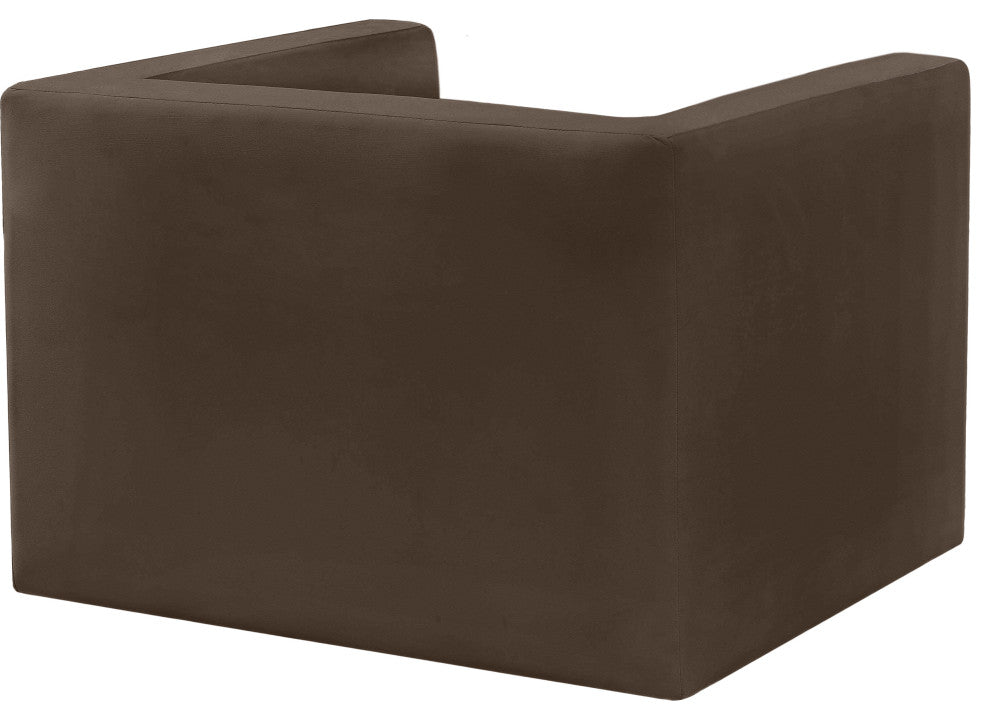 Henson Velvet Upholstered Chair, Brown