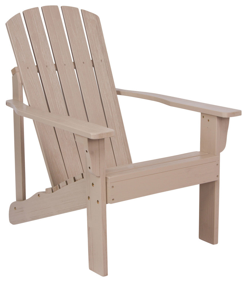 Shine Company 4626Gs Mid-Century Modern Adirondack Chair, Graystone
