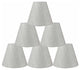 3x6x5" Chandelier Shade, Metallic Gray, Set of 6
