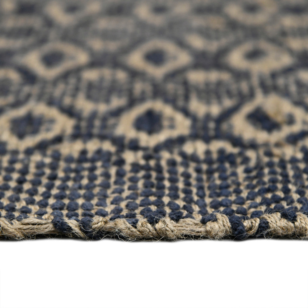 Zola Parquet Area Rug, Black, 5' x 8', Geometric