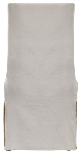 Coley White Linen Armless Chair