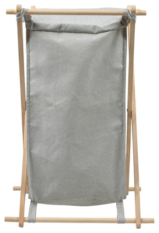 X-Frame Wood Laundry Hamper, Single
