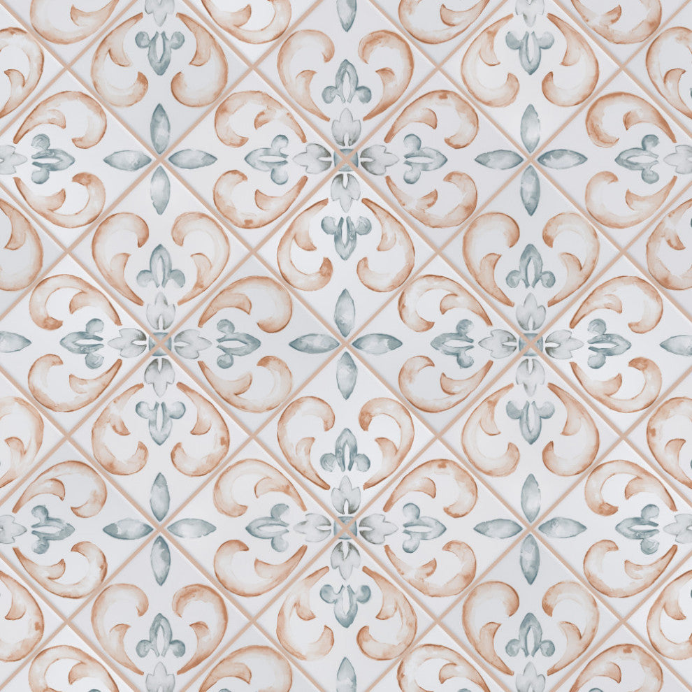 Saint Germain Chaud Deco Flore Porcelain Floor and Wall Tile