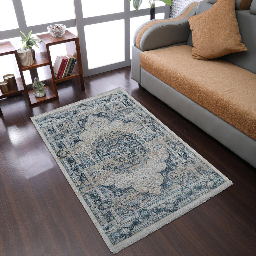 MACHINE MADE POLYESTER AREA RUGS  -Multicolor, Oriental ,Rugs for Living Room