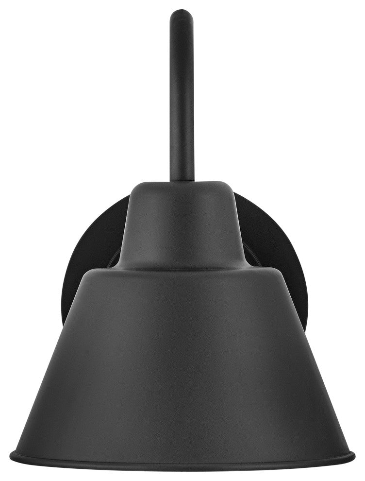 Lark Wes 10.5" Small Outdoor Gooseneck Barn Light, Black