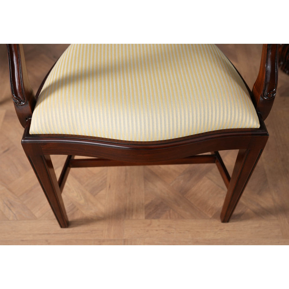 Carved Shield Back Arm Chair