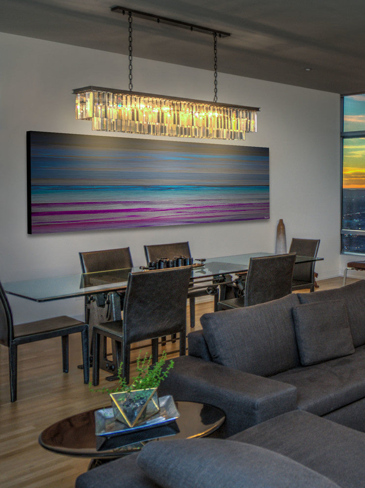 "Paralepa" Painting Print on Brushed Aluminum, 30"x10"