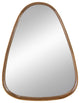 Naveen 37.5" Oblong Oval Wall Mirror, Natural Pine Wood