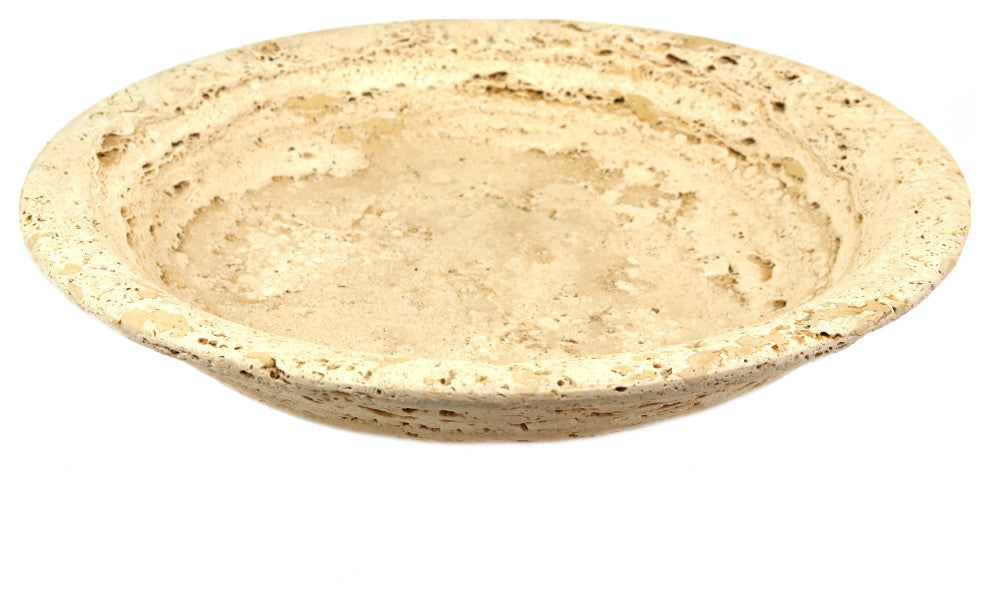 Travertine Marble Centerpiece Bowl, 16"x3"
