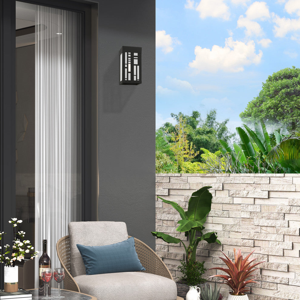 Malmo 1 Light Textured Black Outdoor ADA Small Sconce