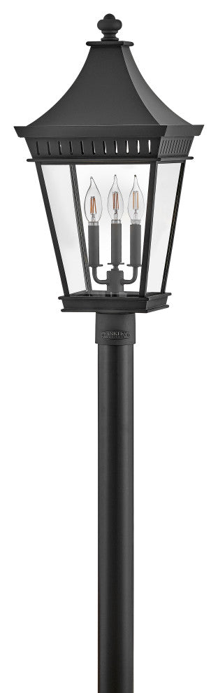 Hinkley Chapel Hill Large Post Top Or Pier Mount Lantern, Museum Black