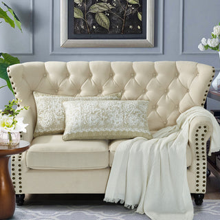 Printed Microfiber Pillow Covers, Set of 2, Emma Taupe