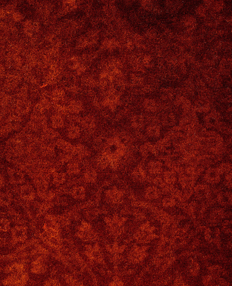 Overdyed One-of-a-Kind Hand-Knotted Area Rug Rust, 3' 1" x 4' 7"