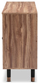 Valina 2-Door Wood Entryway Shoe Storage Cabinet With Screen Inserts