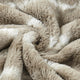Amanda Stripe Faux Fur 2 Piece Pillow Shell Sets, Taupe Gray, 20"x20"