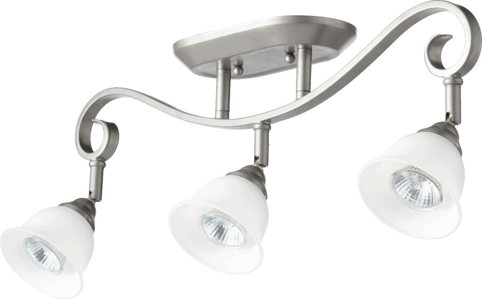 Celesta 3-Light Rail Light Ceiling Mount, Classic Nickel