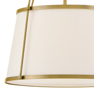 Hinkley Clarke Large Drum Pendant, Lacquered Dark Brass