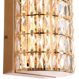 LNC Brusmogan Rose Gold Contemporary Crystal LED Wall Light