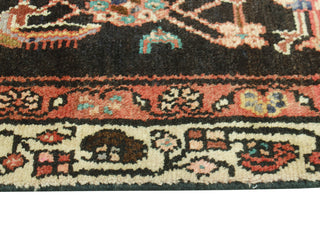 Fine Vintage Distressed Katie Charcoal/Ivory Runner, 3'8 x 8'4