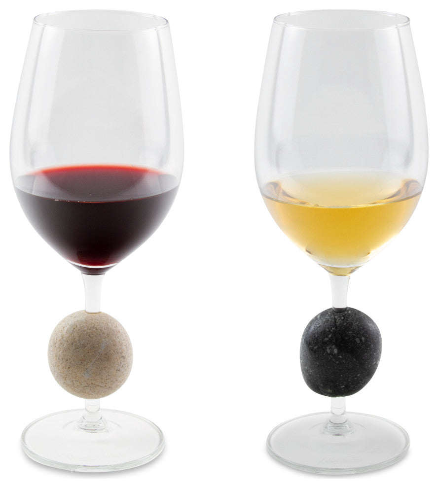 Stone Wine Glasses, Set of 2