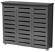 Jean Contemporary Dark Gray 3-Door Wooden Entryway Shoe Storage Cabinet
