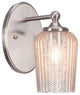 Capri 1-Light Wall Sconce, Brushed Nickel/Silver Textured