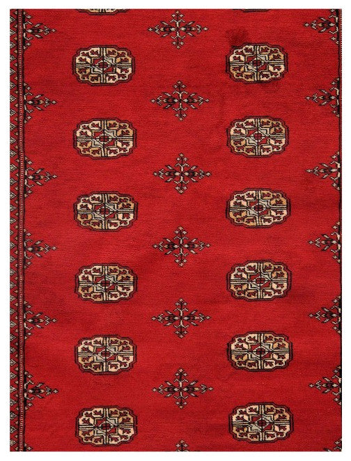 Fine Pak Bokhara Hand-Knotted Rug 4'6"x6'9"