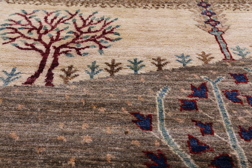 8' 10" X 11' 10" Persian Gabbeh Tribal Handmade Wool Rug Q8104