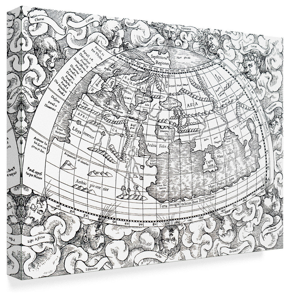 Greek School 'Ptolemy Of Alexandrias Map' Canvas Art