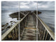 "Wooden Pier on North Irish Coastline" Metal Wall Art, 3 Panels, 36"x28"