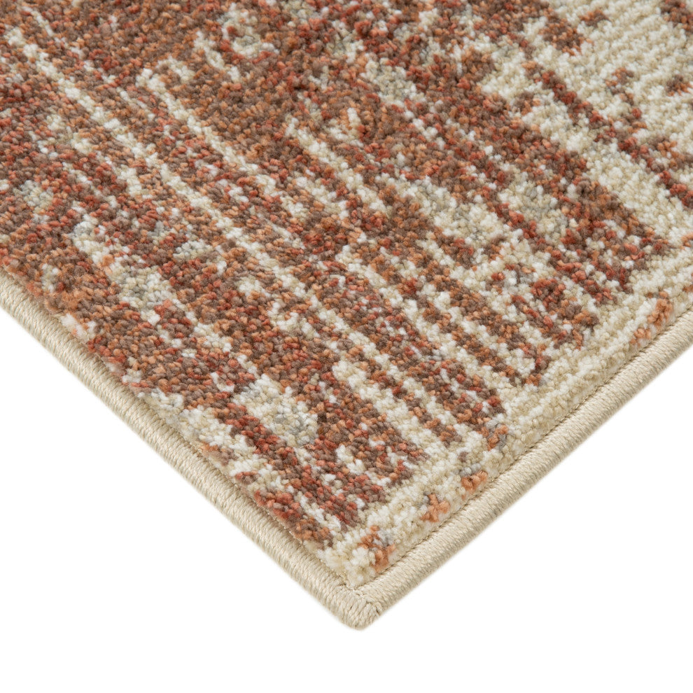 Jordan Aly Area Rug, Sand, 6'7" x 9', Geometric