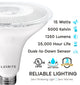 Luxrite Dusk to Dawn PAR38 LED Bulb UL Listed E26 4 Pack, 5000k - Bright White