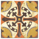 Orange Moroccan Tile Canvas Wall Art, 12x12