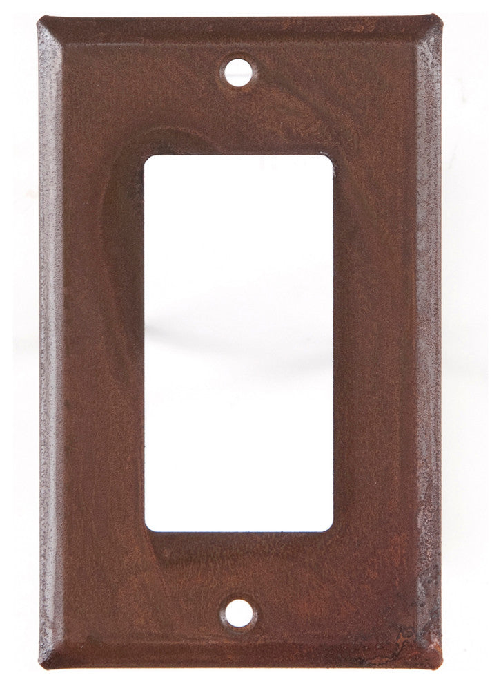 Single Rocker Cover Unpierced in Rustic Tin