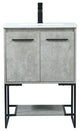 Sue 24" Single Bathroom Vanity, Concrete Gray