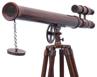 Floor Standing Antique Copper Griffith Astro Telescope 64'', Vintage Telescope