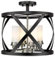 Zlite 481SF15-MB-BN 4-Light Semi Flush Mount, White