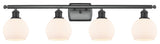 Innovations 516-4W-BK-G121-6-LED 4 Light Bath Vanity Light, Matte Black