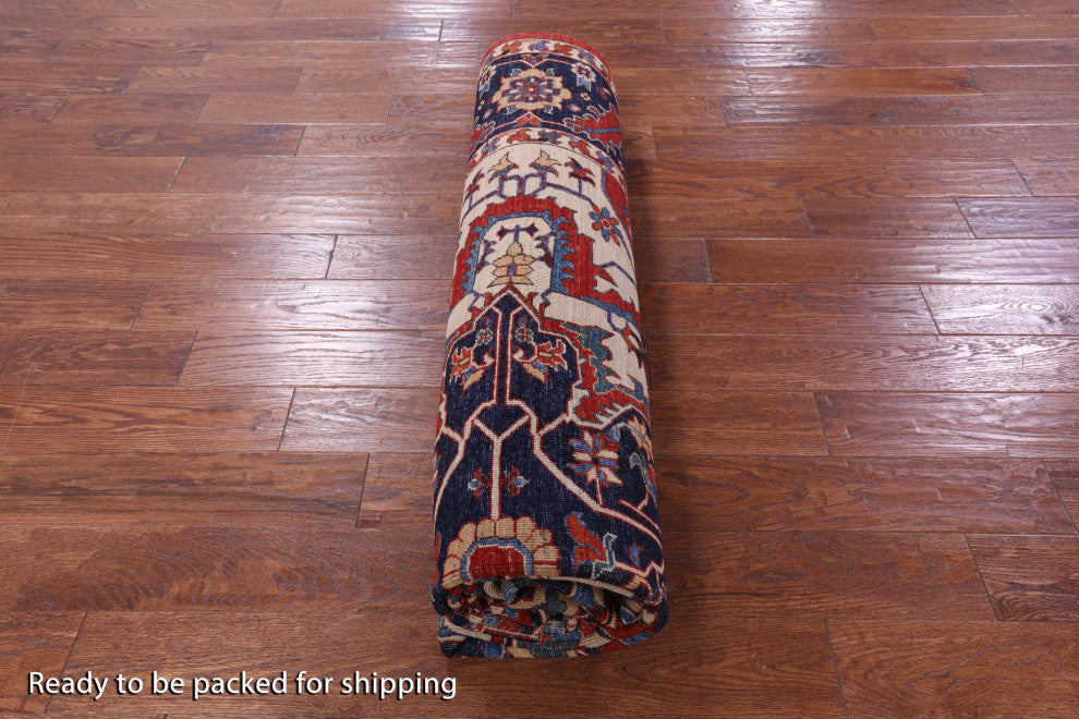8' 1" X 9' 9" Persian Fine Serapi Hand-Knotted Wool Rug - Q12660